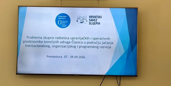 Uspješno održana trodnevna skupna radionica Hrvatskog saveza slijepih